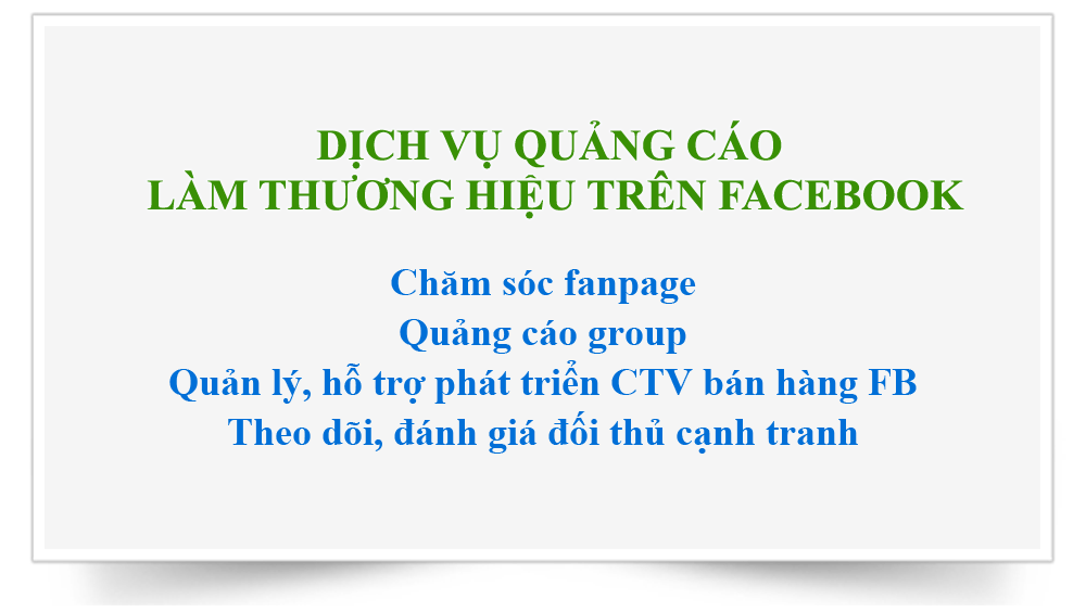 Dịch vụ Quảng cáo Facebook – up tin bán hàng facebook