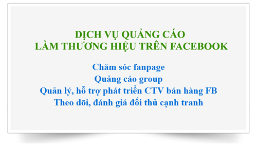 Dịch vụ Quảng cáo Facebook – up tin bán hàng facebook